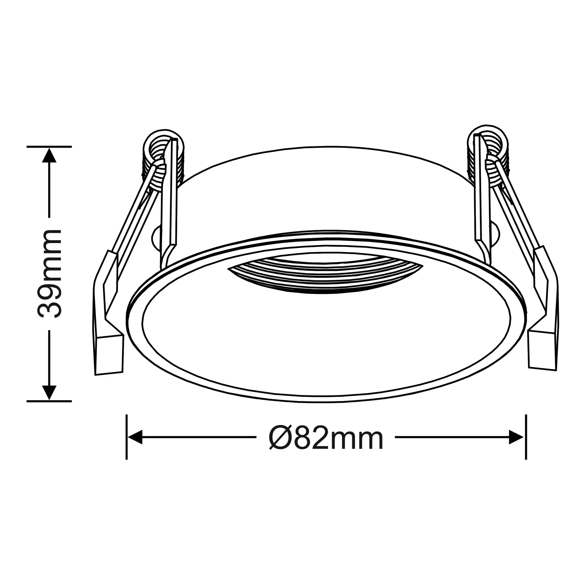 DM201896  Benz 12 Tridonic Powered 12W 2700K 1200lm 24° CRI>90 LED Engine;350mA White Fixed Recessed Spotlight; Inner Glass cover; IP65